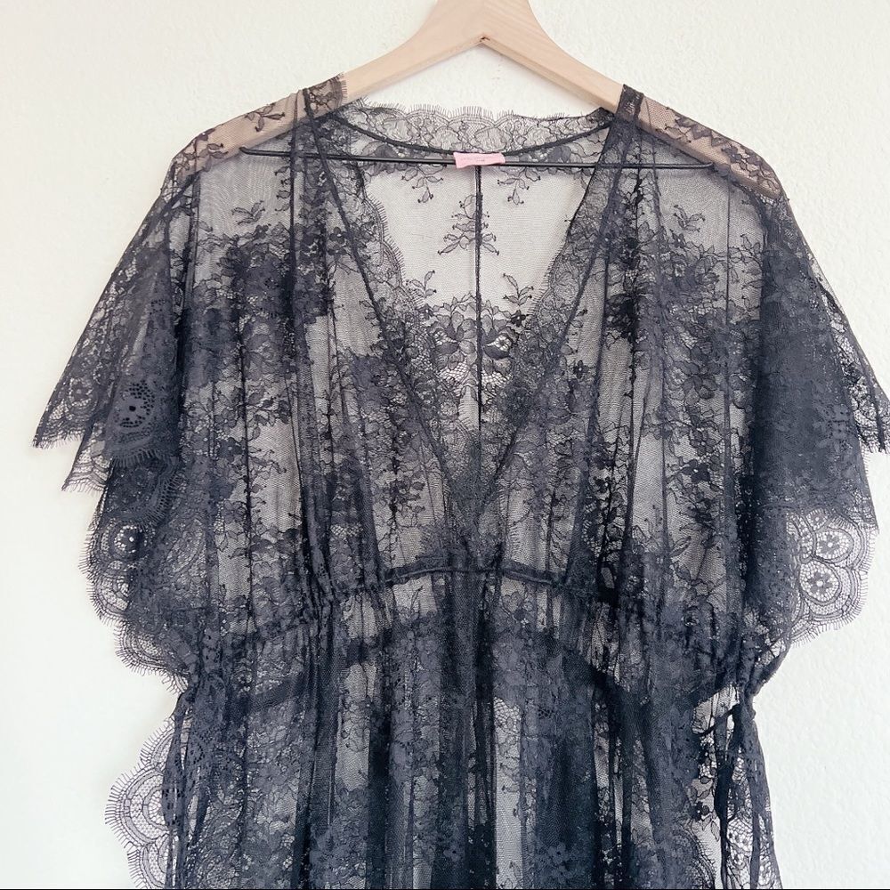 NWOT Agent Provocateur Black Lace Fionna Kaftan size S/M - Picture 9 of 12